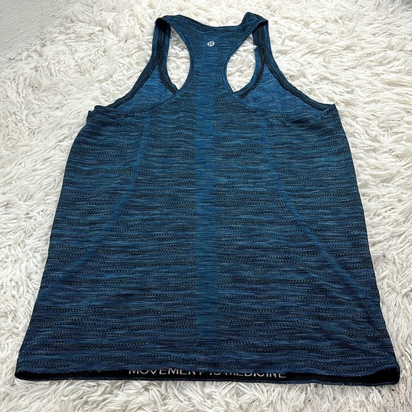 Lululemon Swiftly Tech Racerback Dark Maritime / Black / Lavender / Blue - Picture 3 of 4